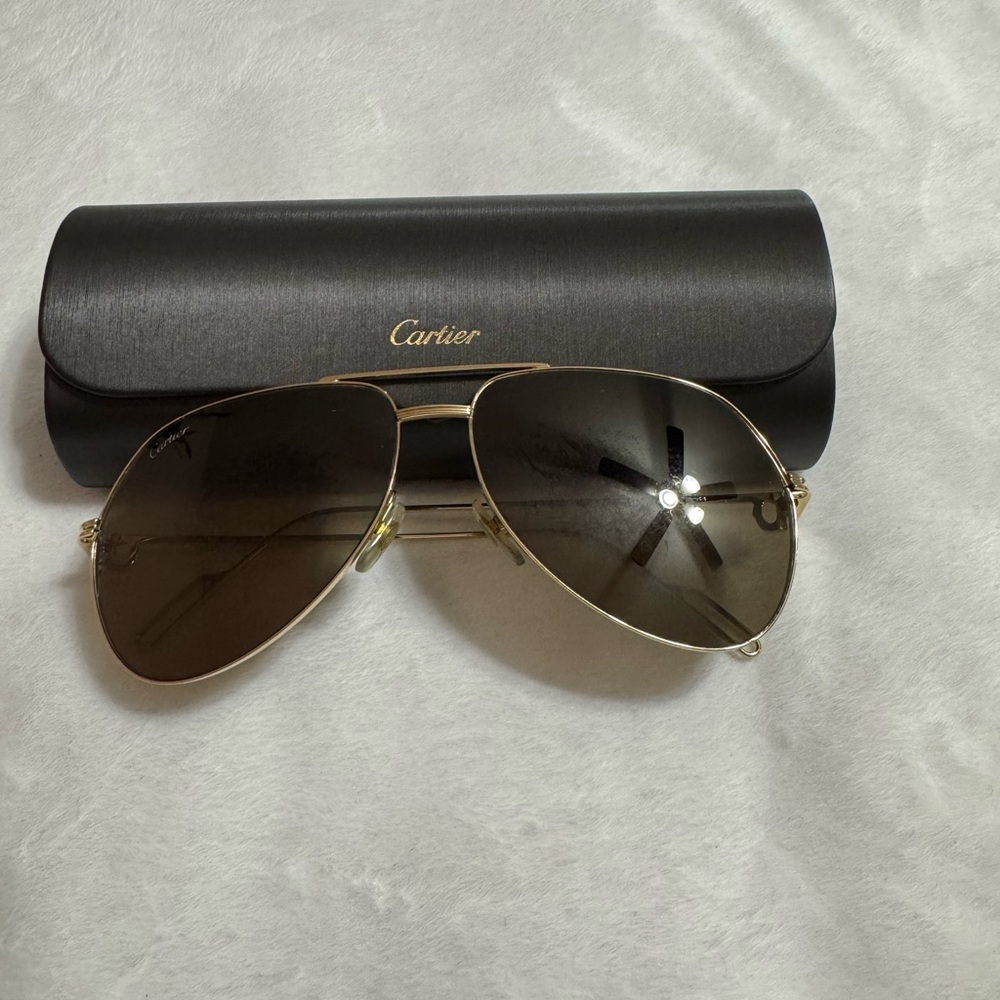 Cartier Gold Aviator Sunglasses